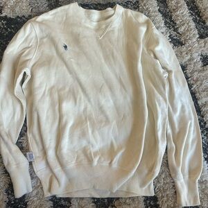 Ralph Lauren Men's Off-White Crewneck Sweater
